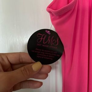 Hot Pink MIDI Bodycon Dress